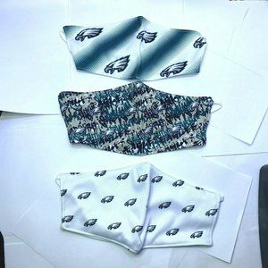 Philadelphia Eagles NFL Face Mask 3 Pack Adult Size Logo Fanatics Philly New
